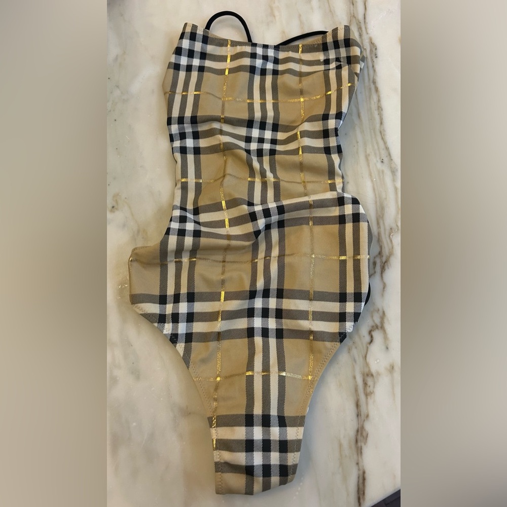 Burberry backless one piece string bathing suit